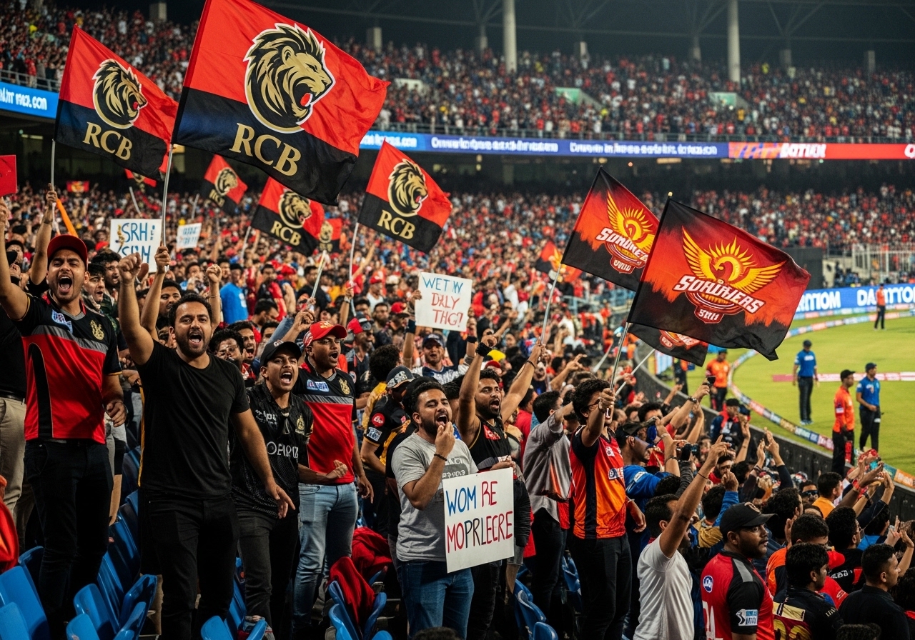 IPL fans cheering in stadium