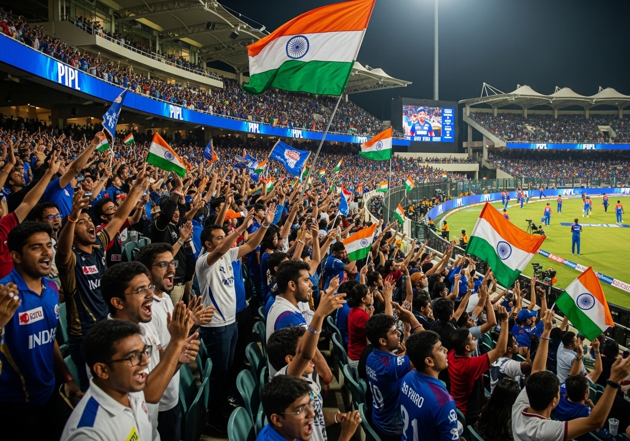IPL crowd cheering