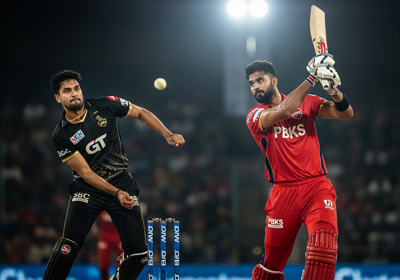 PBKS vs GT middle overs battle