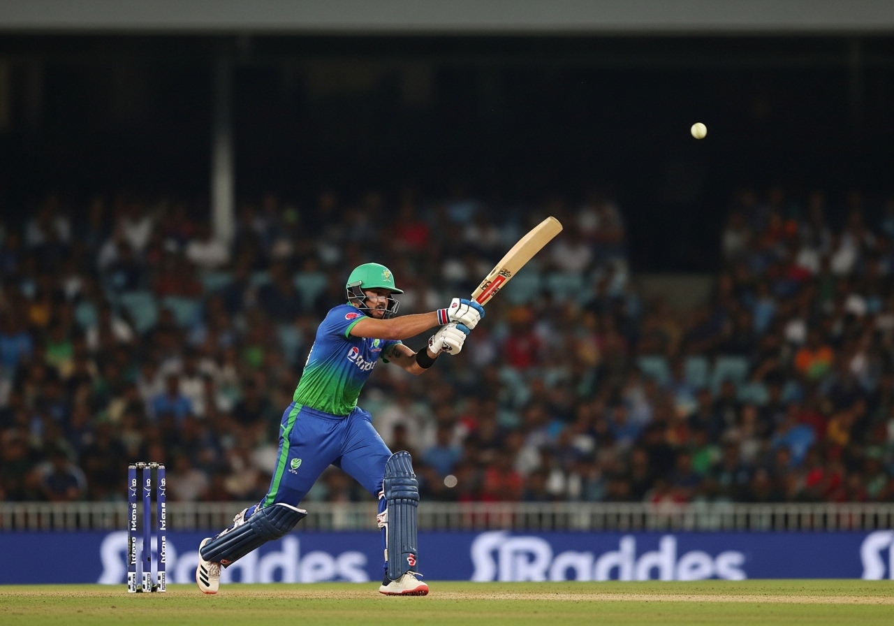 Multan Sultans batsman hitting six