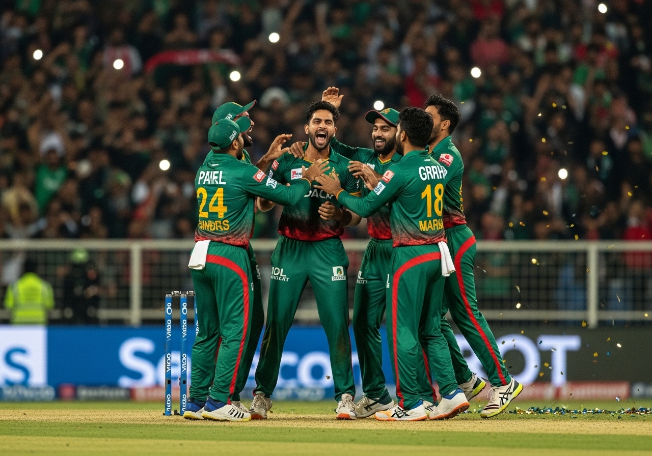 Lahore Qalandars team celebrating wicket