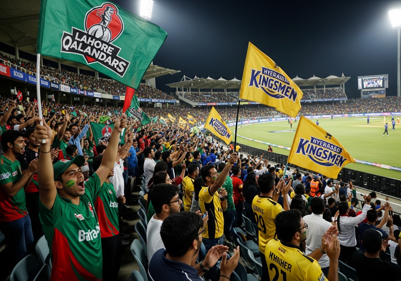 PSL fans cheering in stadium