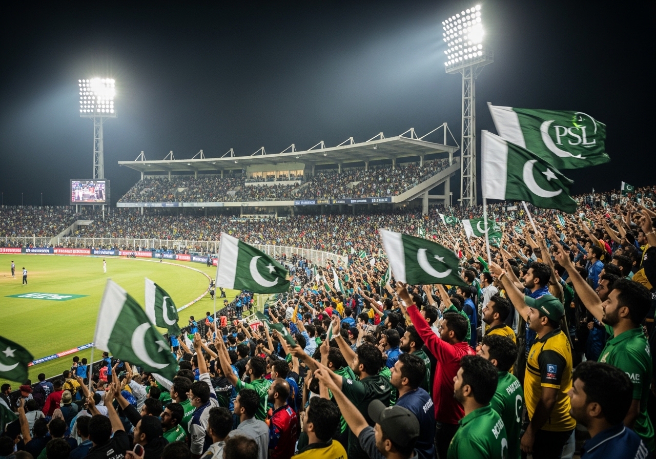 Lahore Qalandars match action scene