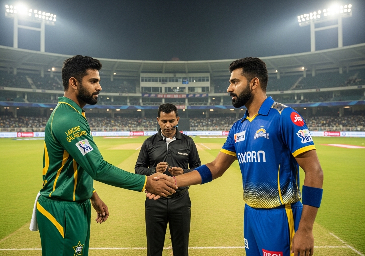 Captains at toss Lahore vs Hyderabad PSL match