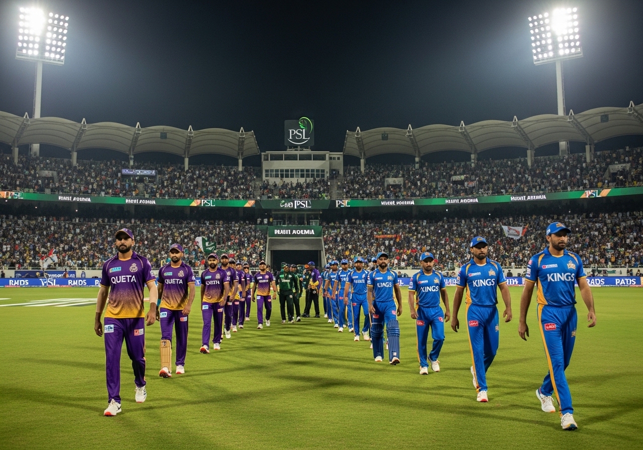 Quetta vs Karachi match start stadium scene