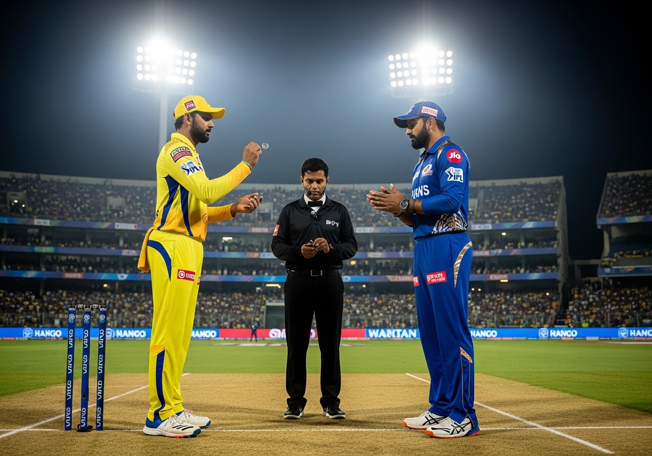 IPL captains at toss before match