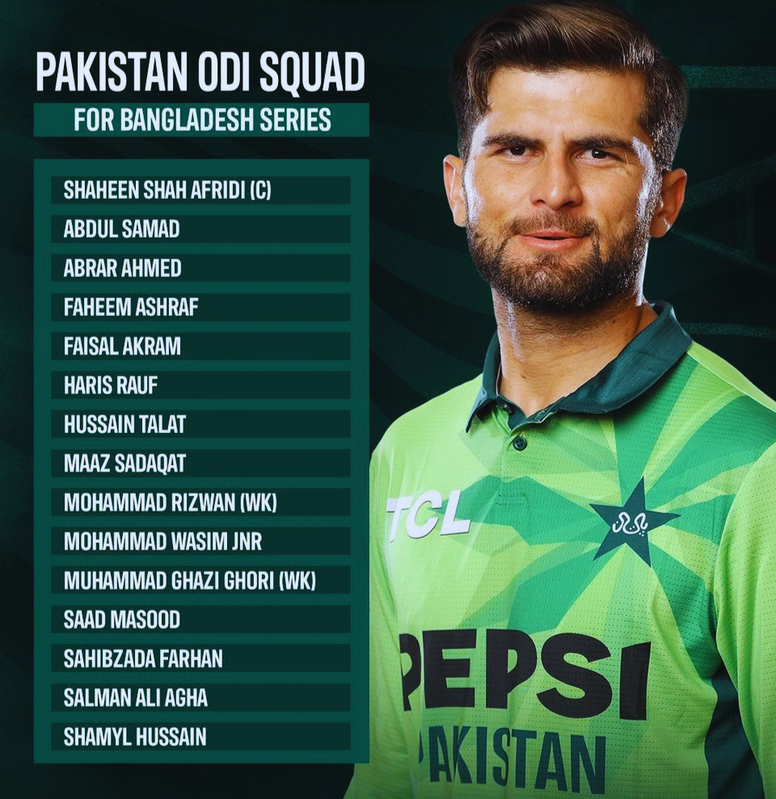 pakistan sqaud for bangladesh tour