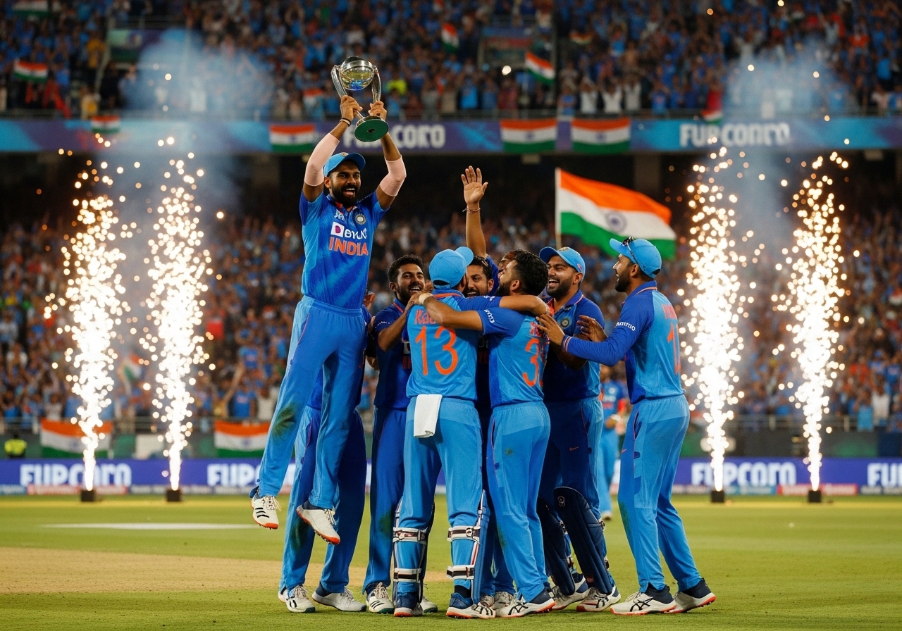 India team celebrating semifinal victory
