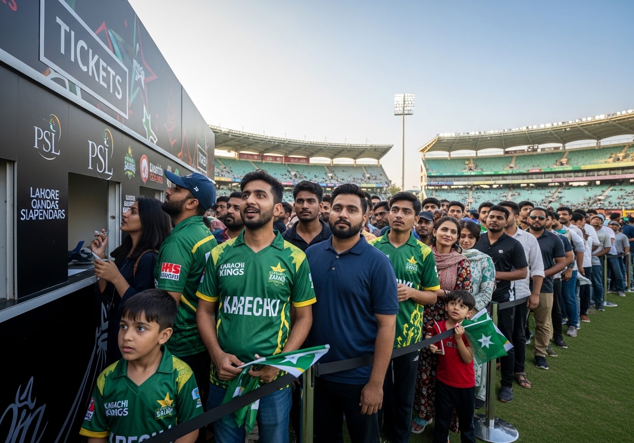 Lahore Qalandars fans cheering in stadium