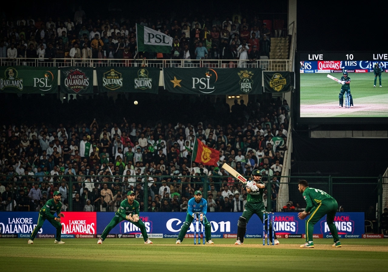 PSL night match stadium 