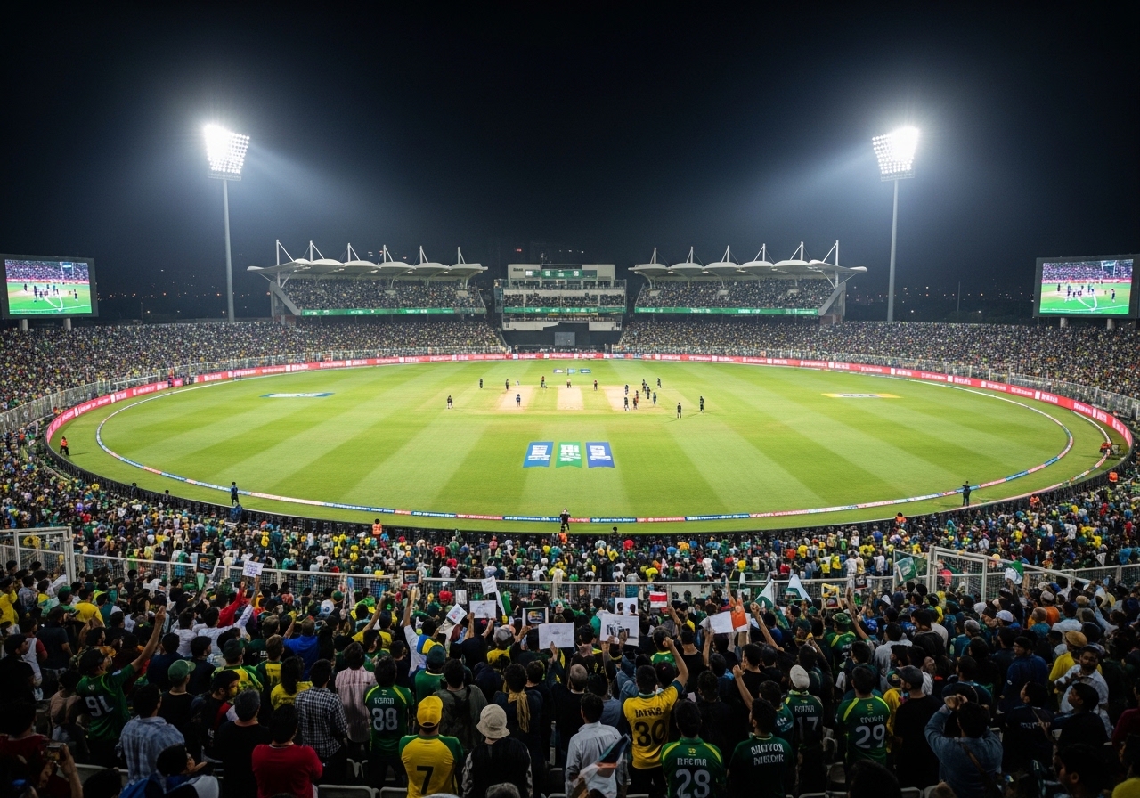 PSL stadium full crowd night match