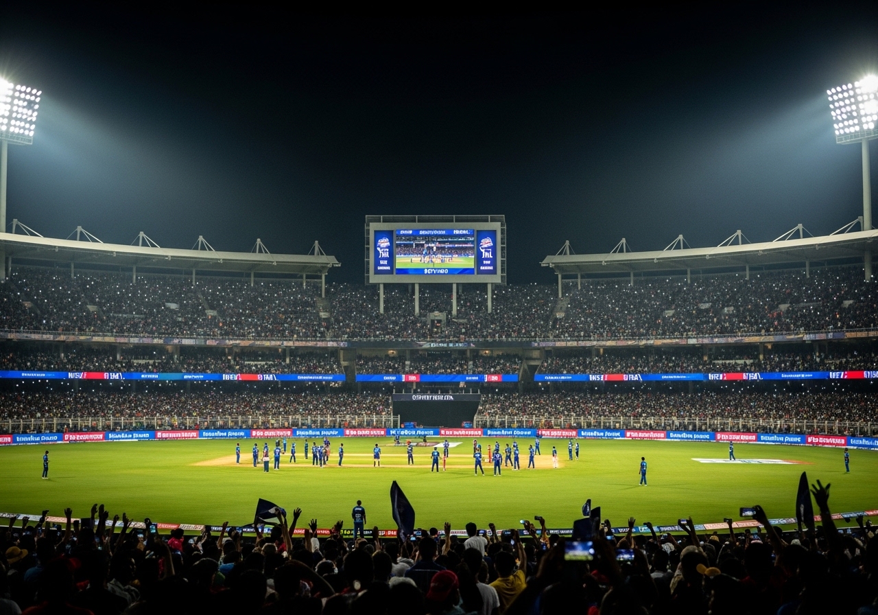 IPL stadium crowd night