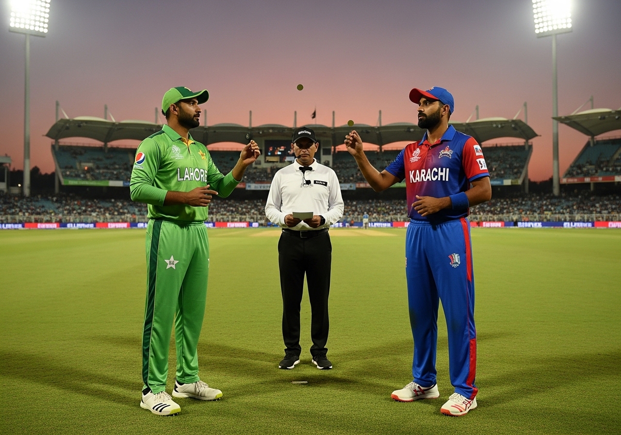 PSL match toss Lahore vs Karachi