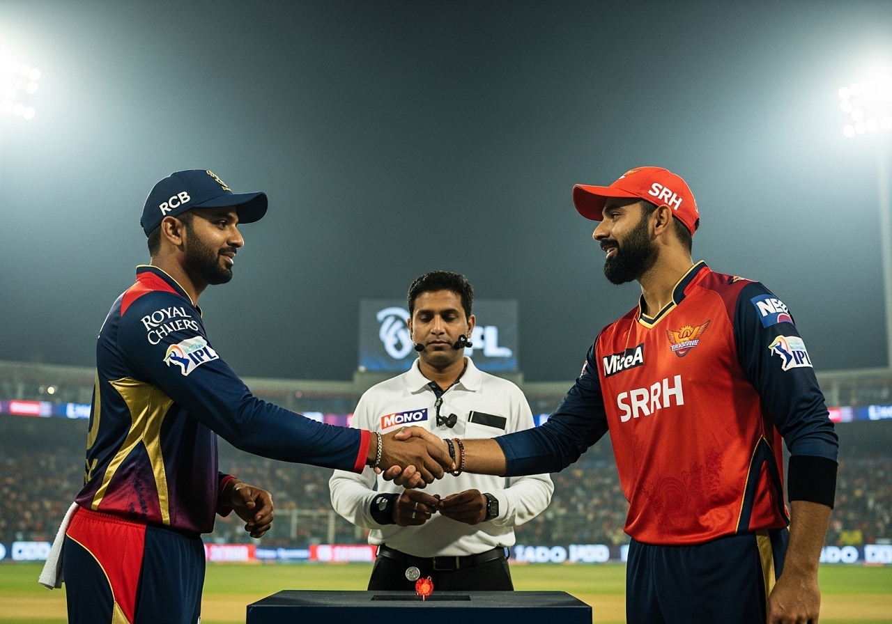 RCB vs SRH toss moment
