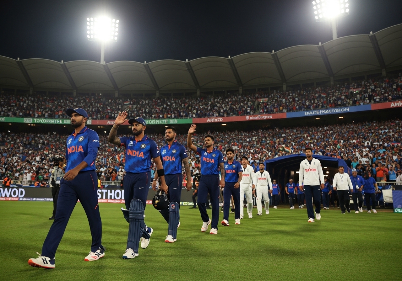 India and England players 