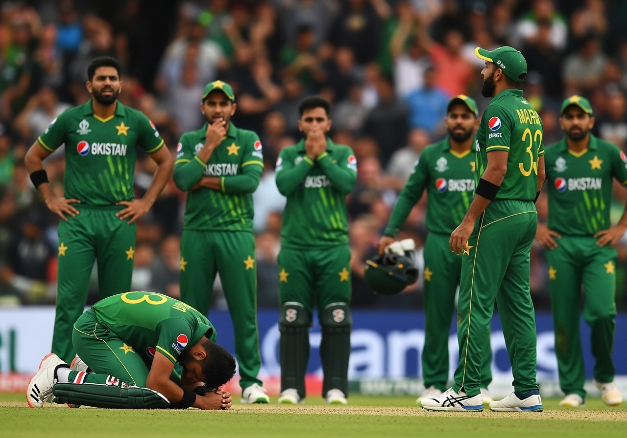 Pakistan middle order collapse in T20 match