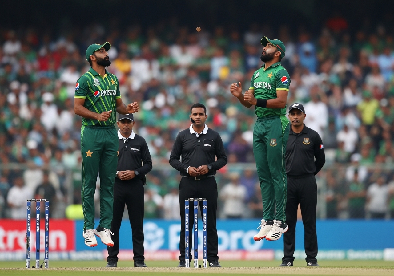 Pakistan vs Bangladesh captains at toss before ODI match