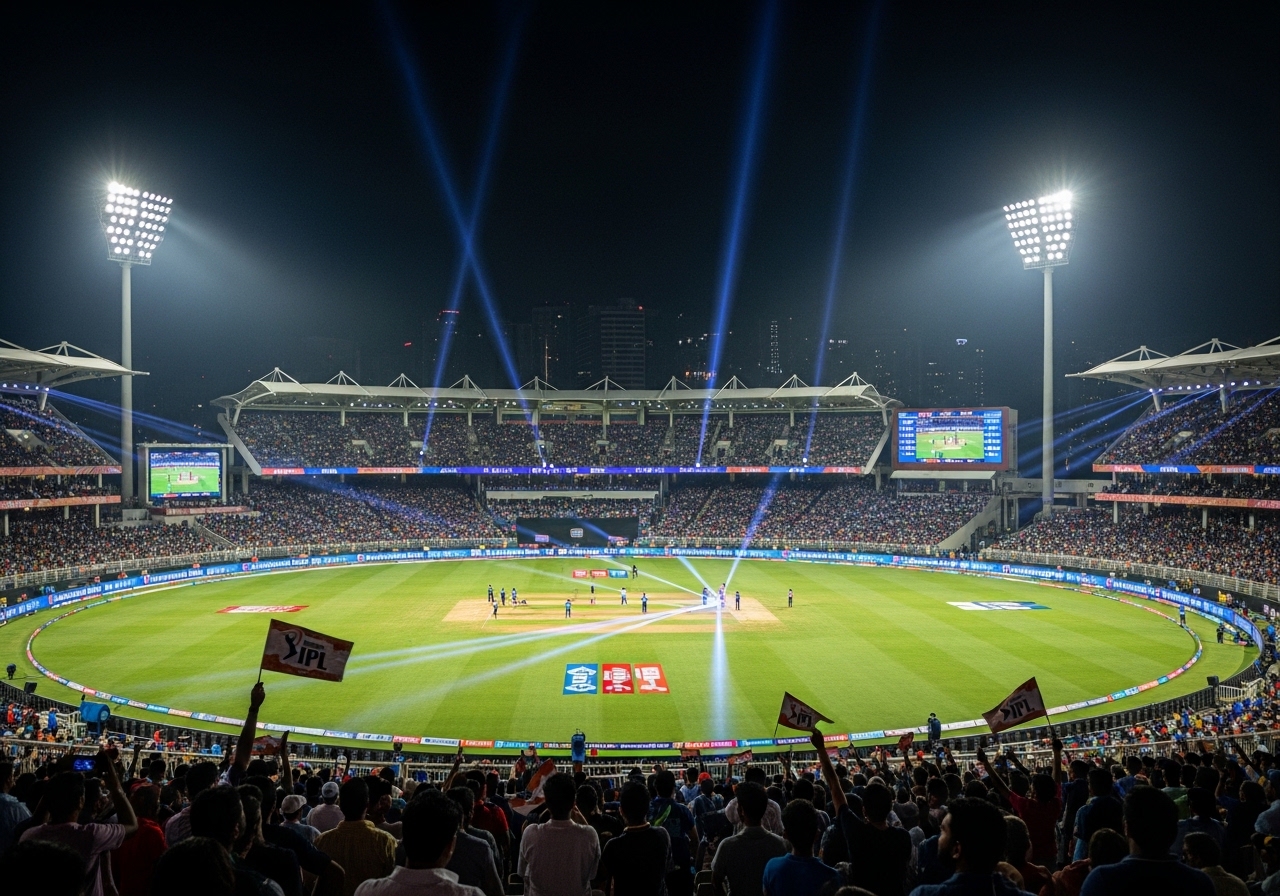 IPL stadium full crowd night match