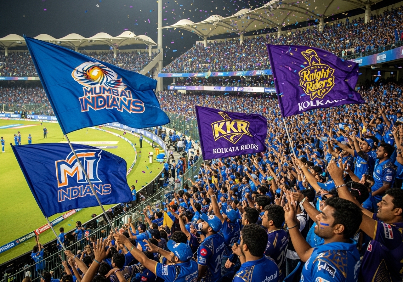 IPL fans cheering in stadium